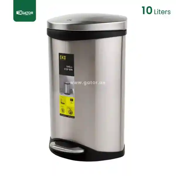 10 Litres Stainless Steel Pedal Bin Gator UAE SS56-10