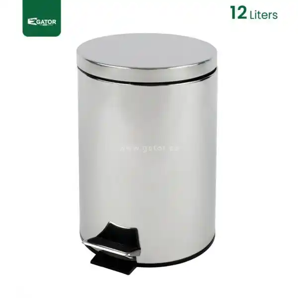 12 Litres Stainless Steel Pedal Waste Bin Gator SS01-12