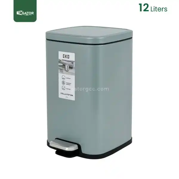 12 litres Steel Step Waste Bin Gator UAE SS93B-12