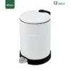 12 litres White Pedal Waste Bin Gator SS11W-12