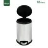 12 litres open Silent Close Pedal Bin Gator SS07 -12