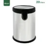 20 litres front view Silent Close Pedal Bin Gator SS07-20