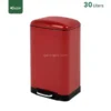30 lItres Red Powder Coated Pedal Bin Gator SS26R-30