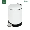 5 litres White Pedal Waste Bin Gator SS11W-5