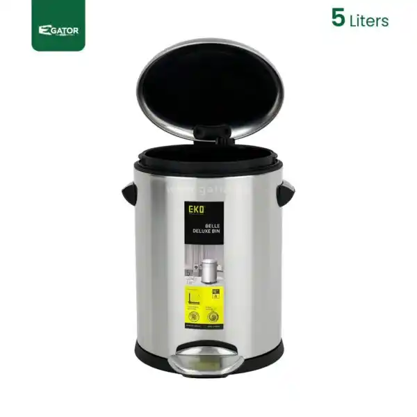 5 litres open Heavy Duty Stainless Steel Bin Gator UAE SS46