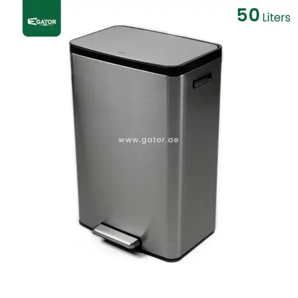 50 Litres Large Touchless Trash Bin Gator UAE SS90-50