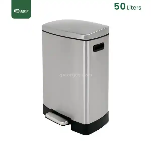 50 Litres Rectangle Pedal Trash Bin Gator SS32-50