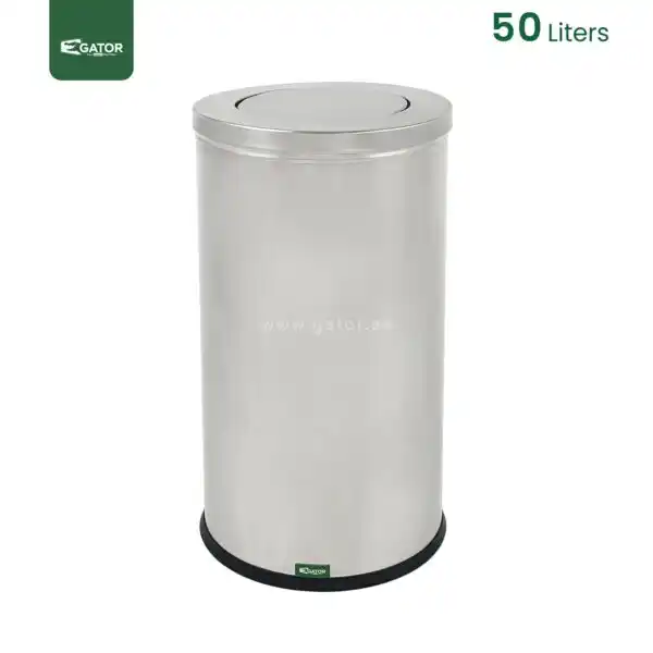 50 Litres Swing Lid Waste Bin Gator SS23-50