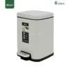 6 litres Silver Steel Step Waste Bin Gator UAE SS93S-6