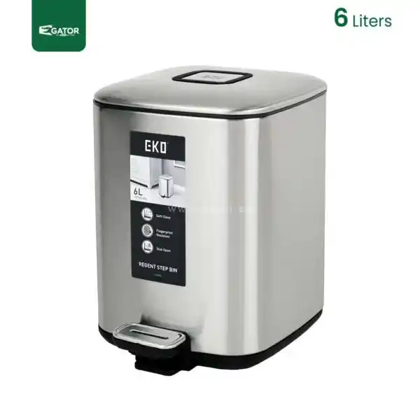 6 litres Square Soft Close Bin Gator SS68-6