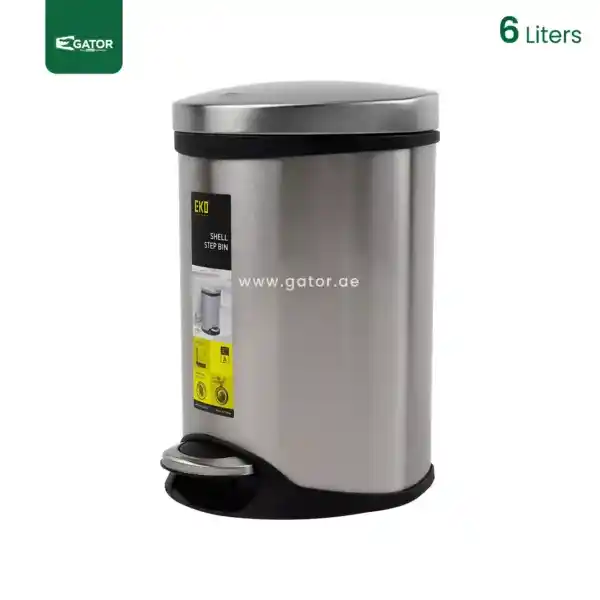 6 litres Stainless Steel Pedal Bin Gator UAE SS56-6