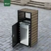 63L Stainless Steel Outdoor Trash Bin Gator UAE RB28