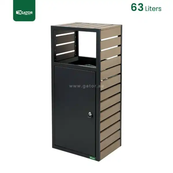 63L Stainless Steel Outdoor Trash Bin Gator UAE RB28-63
