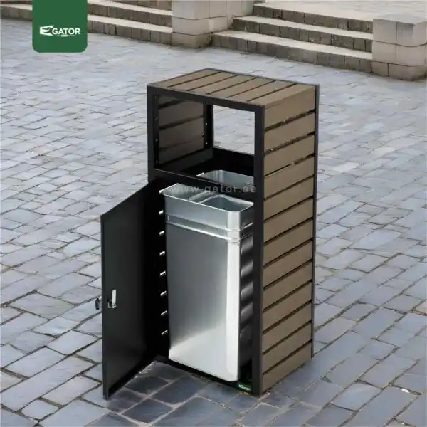 63L Stainless Steel Outdoor Trash Bin Gator UAE RB28