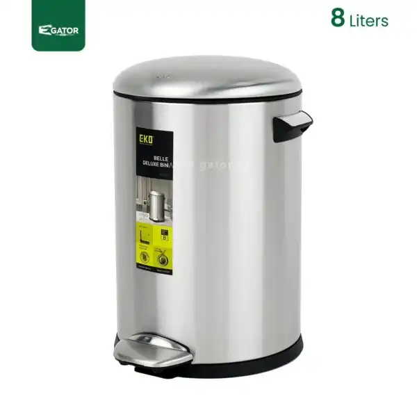 8 litres Heavy Duty Stainless Steel Bin Gator UAE SS46-8