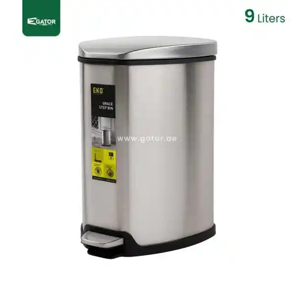 9 litres Soft Closing Pedal Bin Gator UAE SS55-9