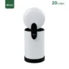 Back view White Pedal Waste Bin Gator SS11W
