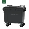 Black 1100 Liter Mobile Garbage Bin Gator UAE GC48K-1100