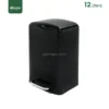 Black 12 litres Powder Coated Pedal Bin Gator SS26K-12
