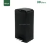 Black 30 Litres Powder Coated Pedal Bin Gator SS26K-30