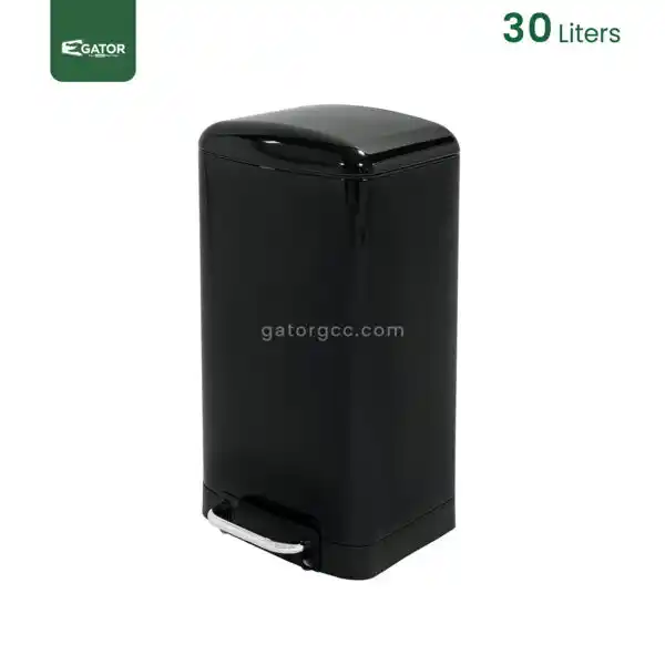 Black 30 Litres Powder Coated Pedal Bin Gator SS26K-30