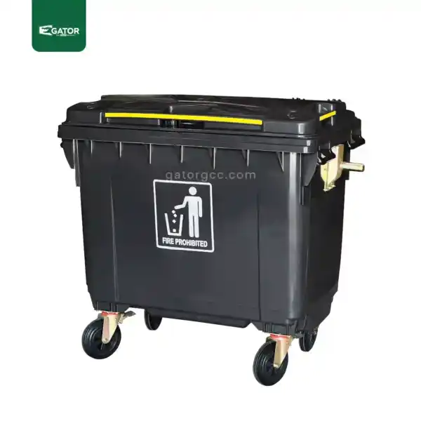 Black 660 Liter Garbage Bin Gator UAE GC49K-660