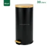 Black Bamboo Top Trash Can Gator SS25K-30