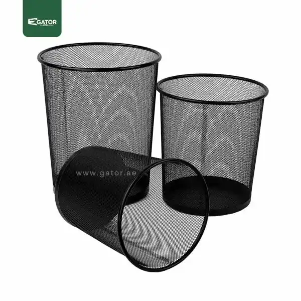 Black Metal Mesh Waste Bin Gator UAE GB03K