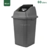 Black Push Lid Waste Bin Gator GC14K-40