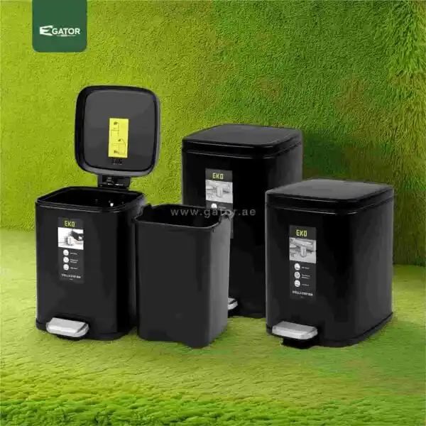 Black live group Steel Step Waste Bin Gator UAE SS93