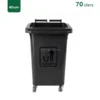 Black open 'Plastic Waste Bin with Wheels Gator GC10K-70
