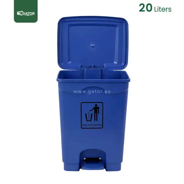 Blue Opened Plastic Waste Bin 20L gator Bins GC35B