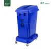 Blue Outdoor Metal Recycling Bin Gator UAE GC80B-60