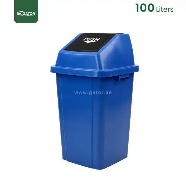 Blue Push Lid Waste Bin Gator GC14B-100