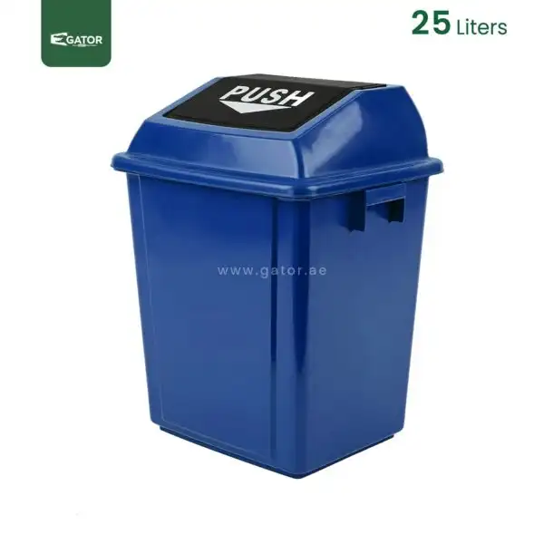 Blue Push Lid Waste Bin Gator GC14B-25