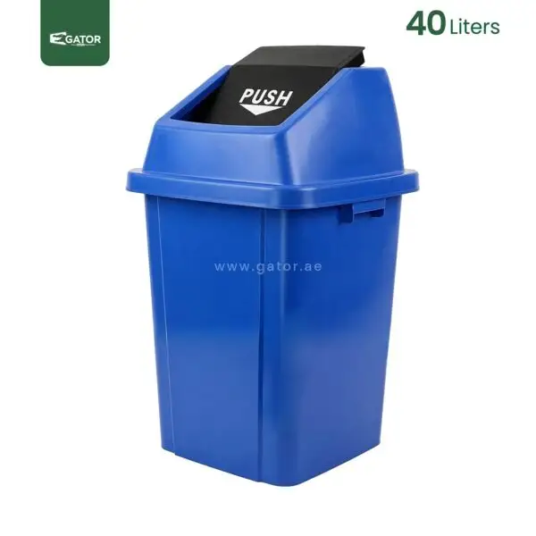 Blue Push Lid Waste Bin Gator GC14B-40