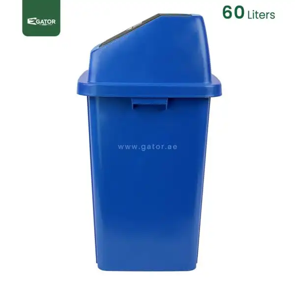 Blue Push Lid Waste Bin Gator GC14B-60
