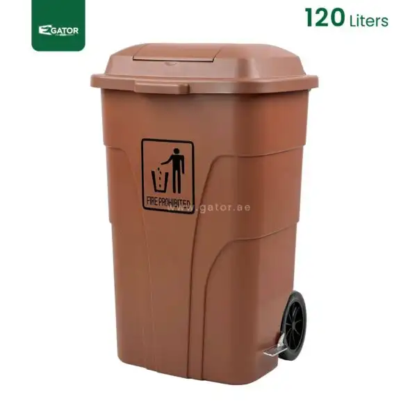 Brow Wheeled Plastic Waste Bin Gator UAE GC01N