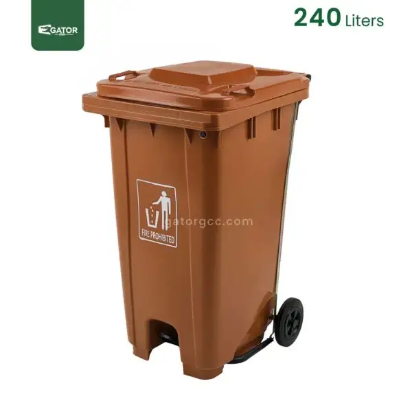 Brown Plastic Garbage Bin Gator UAE GC50N-240