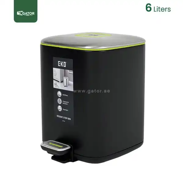 EKO Square Step Trash Bin Gator SS71-6