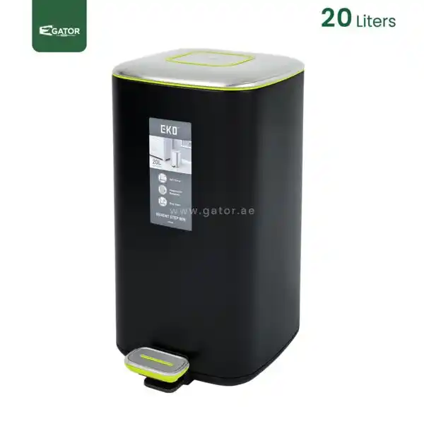EKO Square Step Trash Bin Gator SS71K-20