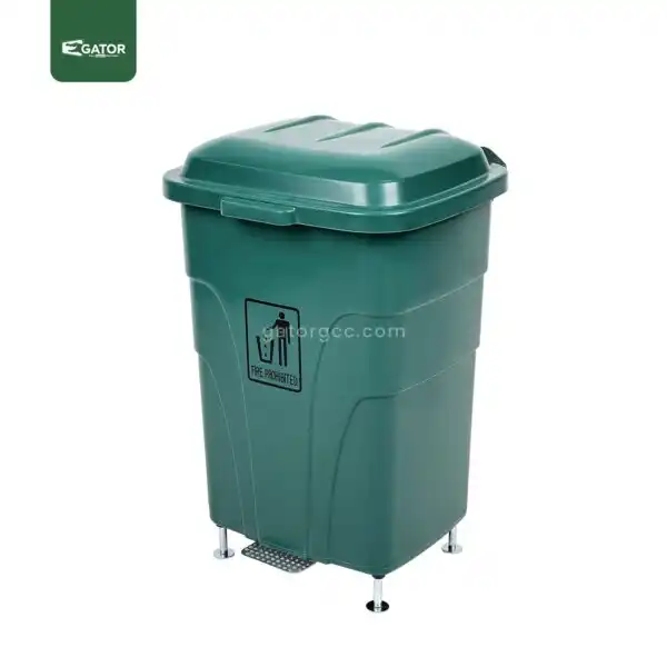 Green 70L Pedal Garbage Bin Gator GC09G-70
