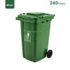 Green Heavy Duty Wheeled Waste Bin Gator UAE GC53G-240