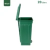 Green Opened Plastic Waste Bin 20L gator Bins GC35G