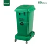Green Outdoor Metal Recycling Bin Gator UAE GC80G-60