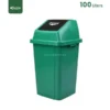Green Push Lid Waste Bin Gator GC14G-100