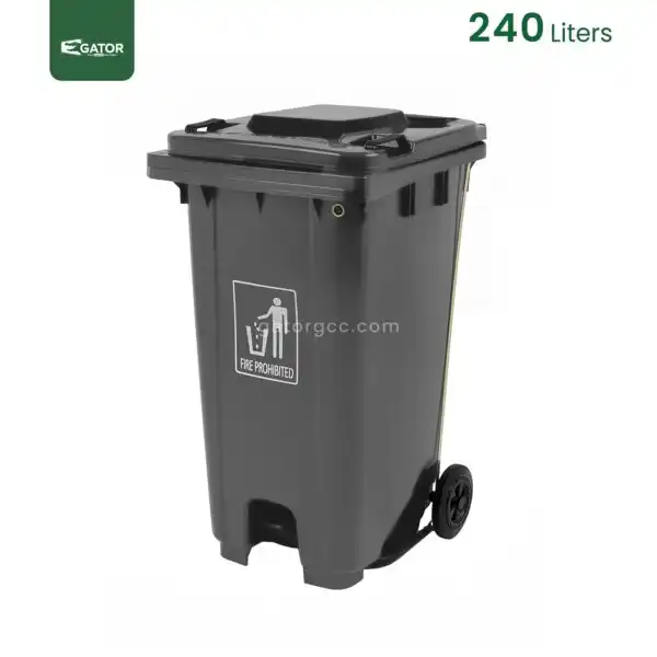 Grey Plastic Garbage Bin Gator UAE GC50A-240