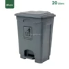 Grey Plastic Waste Bin 20L gator Bins GC35A