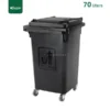 Grey Plastic Waste Bin with Wheels Gator GC10-70
