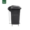 Grey Side View 70L Pedal Garbage Bin Gator GC09A-70